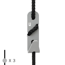 Load image into Gallery viewer, Rope BLACK Hooks GREY
