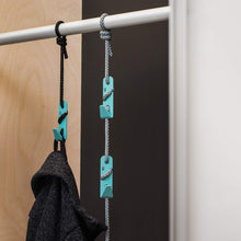 Load image into Gallery viewer, Rope GREY Hooks LIGHT BLUE
